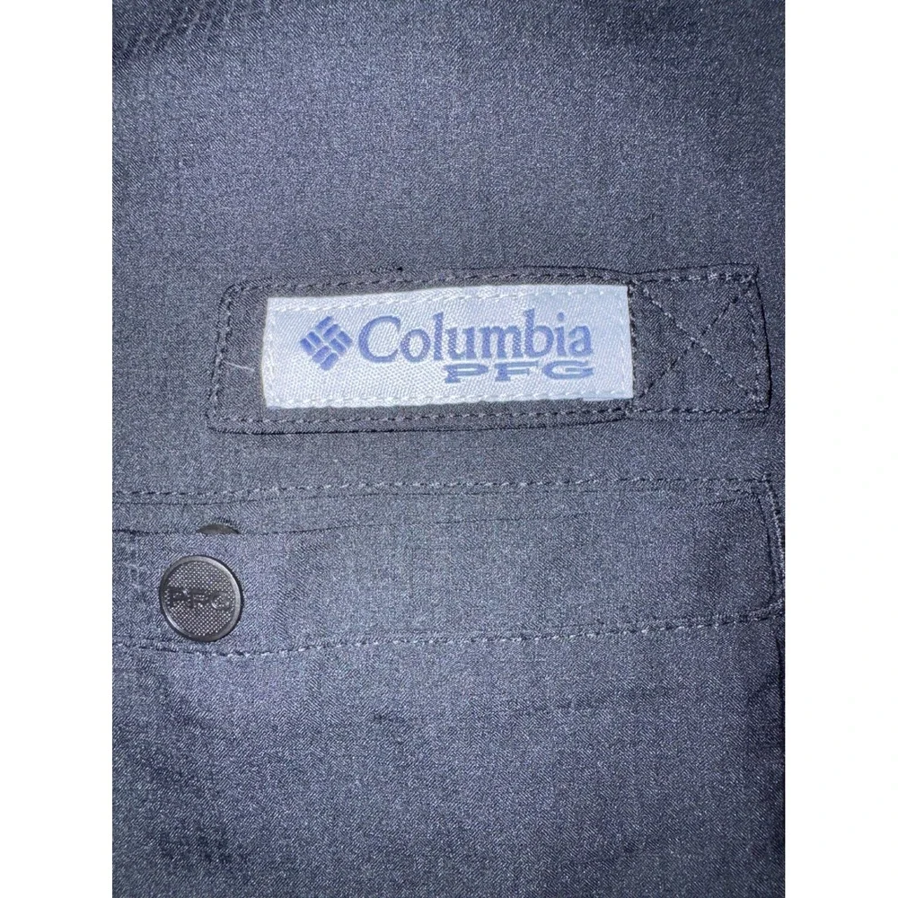 Columbia PFG Mens Black Georgia Bulldogs Short Sleeve Fishing Shirt L Omni Shade - Picture 5 of 8